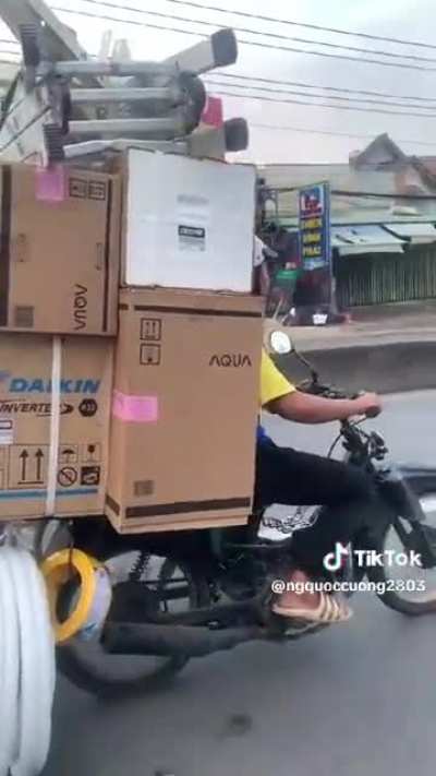 When the apprentice gets his new moped. 