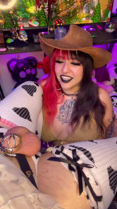 Bet my lil breeding cow won’t act up again