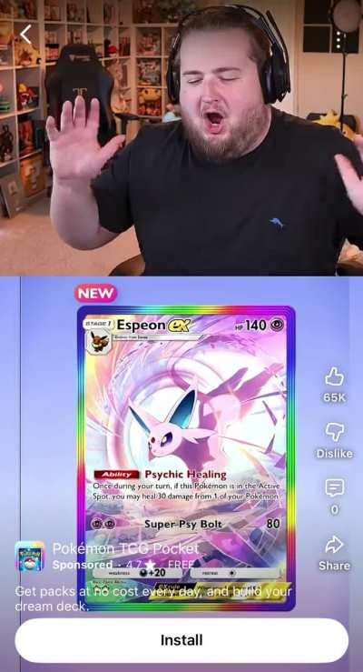 Jack is in a PTCGP ad