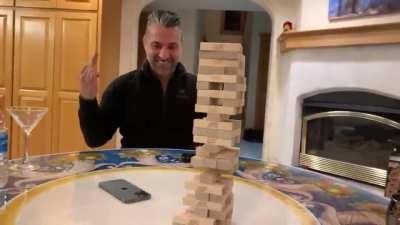 Kids challenge with Jenga. Had to prove them wrong.