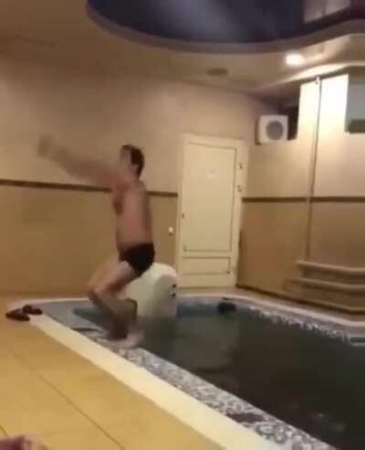 Let me show you how I used to jump in the pool when I was younger!