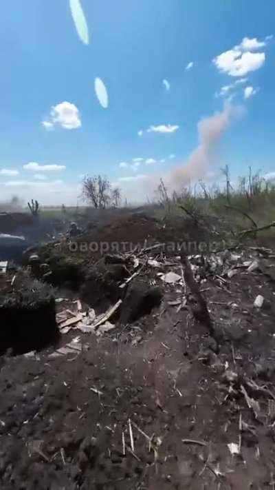 A Ukrainian soldier is wounded. His friend asks for the rifle and then instantly rushes the enemy with zero hesitation so the wounded soldier can withdraw.