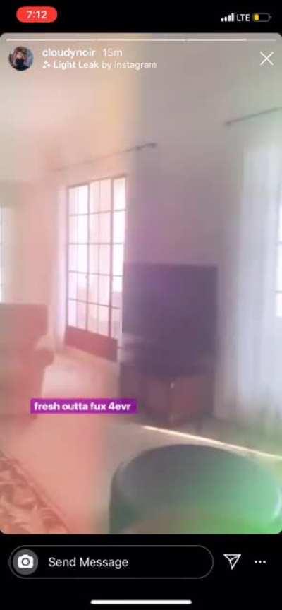 A quickly deleted instagram story video