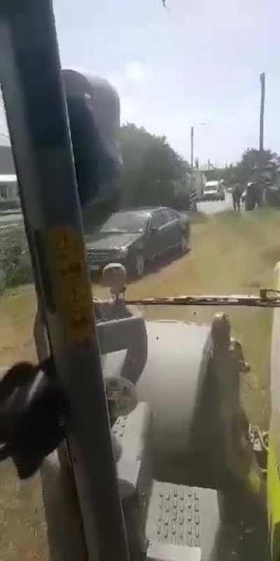Parking in a farmers field