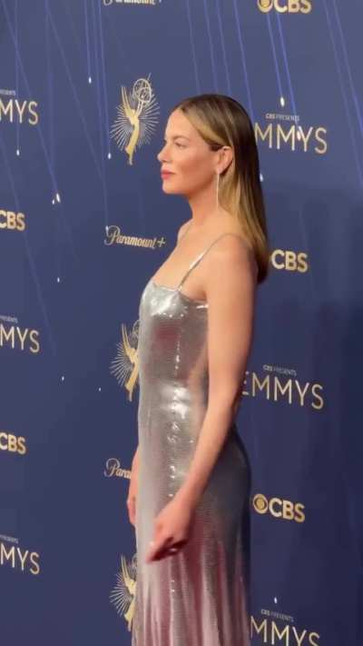 MIchelle in a custom silver metallic gown by Rabanne at The Emmys - IG September 2025
