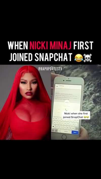 Nicki Minaj instantly regretted giving out her Snapchat info to the world 😭☠️