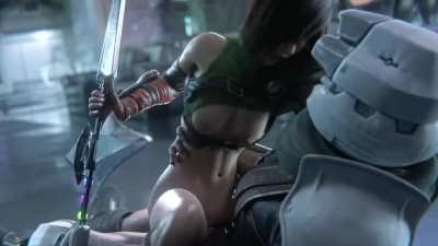 Yuffie riding (Nagoonimation) [Final Fantasy VII Remake]