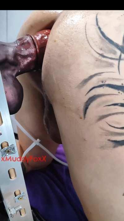 Messy anal creampie with big knot🍑💦