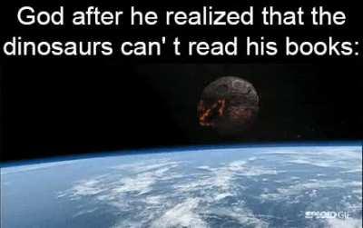 A divine plan so that they could end up as petroleum in my tank 65 million years later.