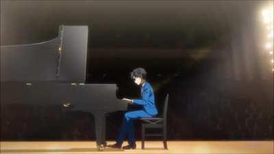 I interchanged Arima Kousei’s performance with The season 1 ending piano cover