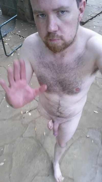Walking around outside, I love the thrill of being nude. Ended up cumming not long after filming this vid, because I knew I'd be sharing it online.
