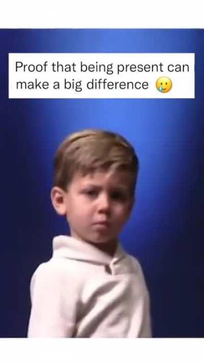 When he spots his mom