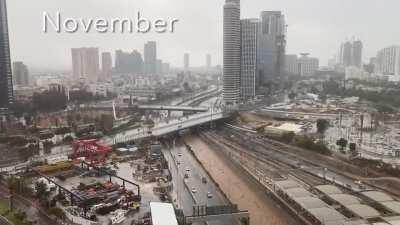 Ayalon river 2 month ago and now. Thick boi