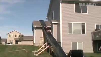 Making an homemade water slide