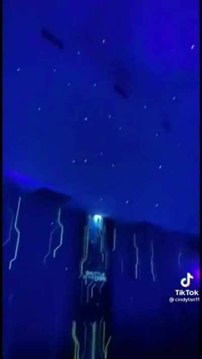 Badminton in the dark is now a thing apparently