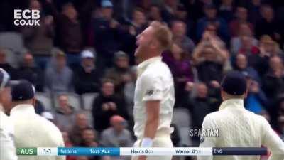 All 17 dismissals of David Warner by Stuart Broad