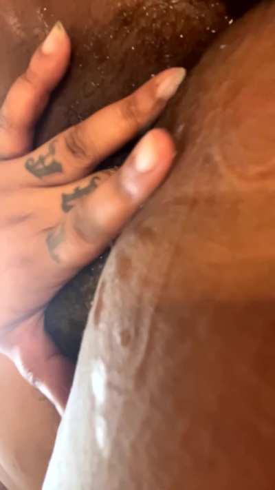 Do you like watching hairy black pussies cum?