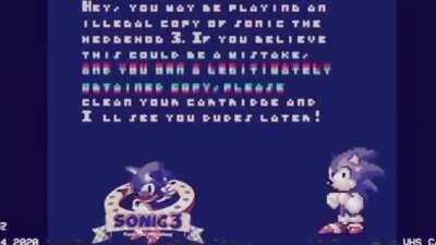 If there was an anti-piracy notice found in the beta of sonic 3 (mock-up)