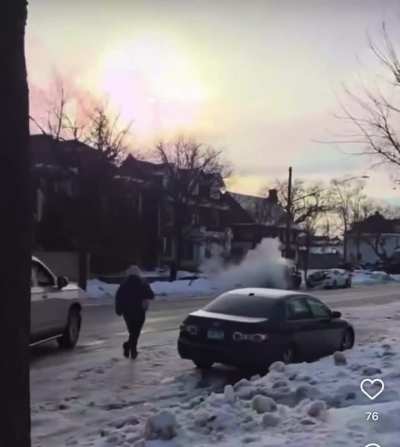 To all of the MAGA Republicans and ICE defenders who are claiming that this woman in Minneapolis, Minnesota, tried to run ICE officers over with her car before they shot and killed her, here is the actual video.