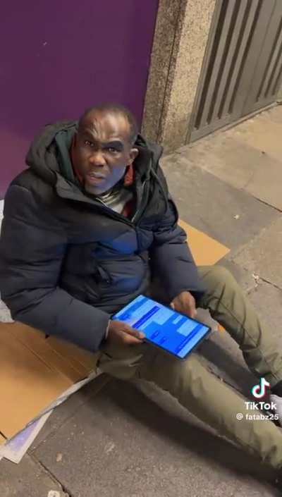 I don't think Uncle is homeless. I think he's just chilling out.