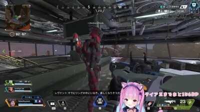 Aqua and her spinning teammates