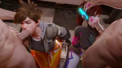 Mouthfull [D.va,Tracer,Overwatch] (thecount)