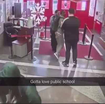 Student dropping gun at school