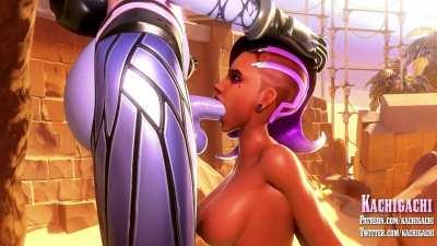 Futa Widow X Sombra oral (kachigachi) [overwatch]