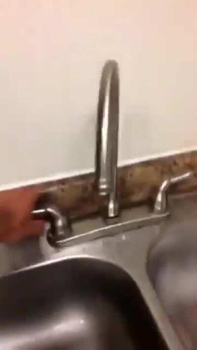 to turn on a tap