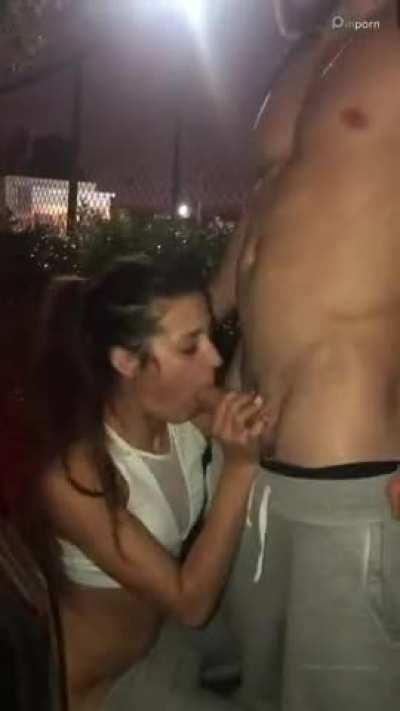 Couple doing it outdoors