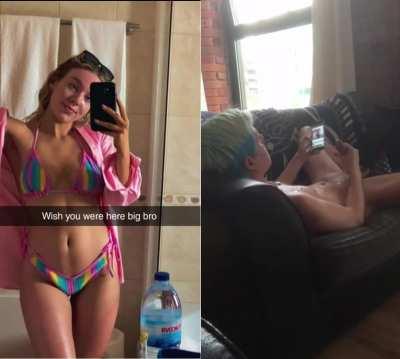 Big bro should fill her up with a load like that