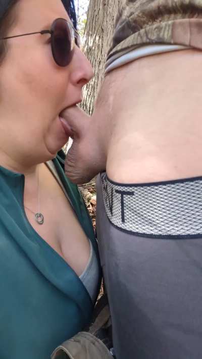 Stopped our hike for a protein 🥃 shot