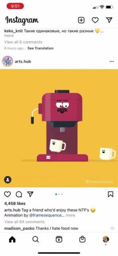 Thanks I hate food now or at least anything edible