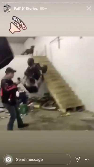 Why tf would u try and go down the stairs with it