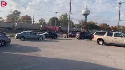 Truck driver likes to live on the edge.