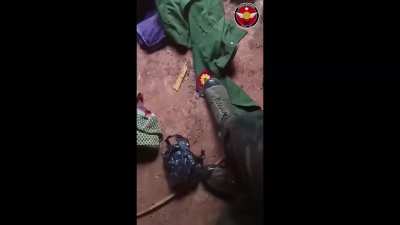 Shan and Karenni PDF rebels attack Myanmar (Burma) Army soldiers in Ngwetaung Village, Demoso Township (August 29) (music/effects from source)