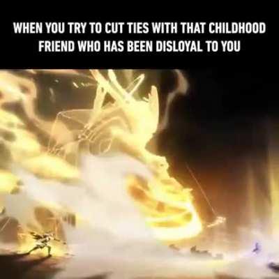 It is tough but stupid ties need to be severed.