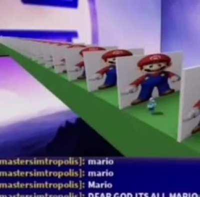 Mario. Mario. Mario. DEAR GOD-