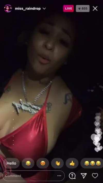 IG live riding in car
