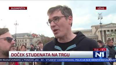 The Serbian students are cycling to Strasbourg, and in Budapest they were welcomed by the mayor.