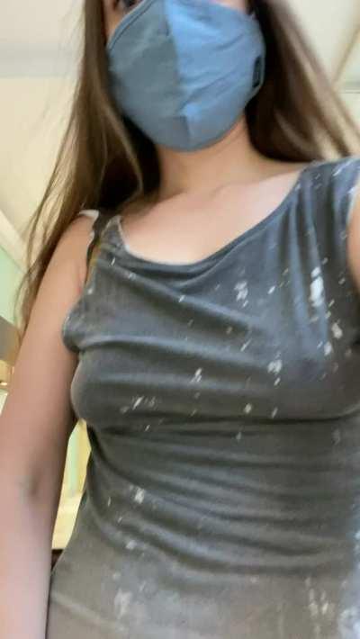 Just giving you a quick peek up my skirt while I'm out shopping ;)