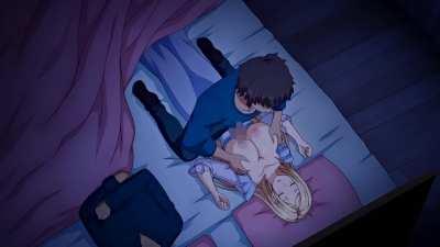 Boobjob while she is asleep