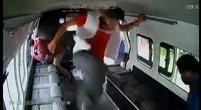 Muggler gets beat up