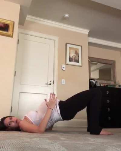 This woman is crazy, showing exercise routines pretending being pregnant.