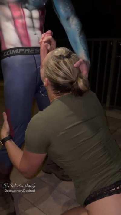 I always make sure to worship the balls first, especially when you're Captain Murica