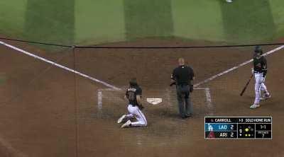 [Highlight] Highlight] Jake McCarthy is thrown out trying to steal home in the bottom of the ninth