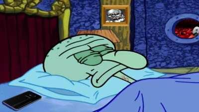 Put your grasses on Squidward