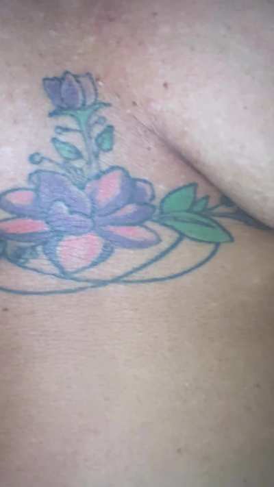 Masturbating together with huge cumshot all over my boobs