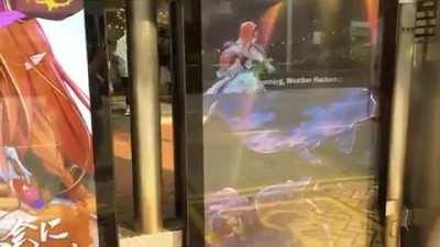 LED bus stop ad for Kaichou in Hong Kong