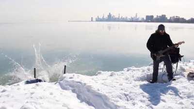 The Great Lake Jumper. Day 240. 66.6% of the year complete. Shot earlier today in 5 degree weather.